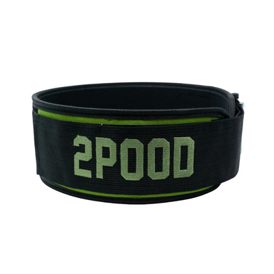 2POOD - GREEN Velcro Patch 4" Weightlifting Belt