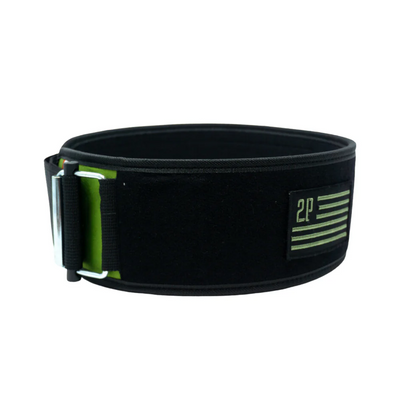 2POOD - GREEN Velcro Patch 4" Weightlifting Belt